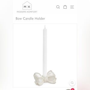 Bow Candle Holder Set